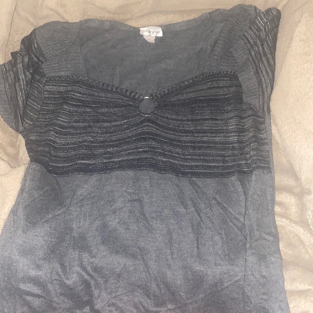 Grey and black shirt